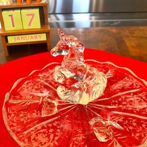 Gorgeous Princess House 24% Lead Crystal Rocking Unicorn